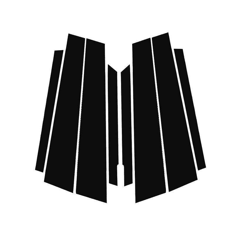 8 шт. Накладки на стойки BC автомобильных дверей и окон, наклейки из ПК-материала, подходят для Peugeot 2008 2014-2018