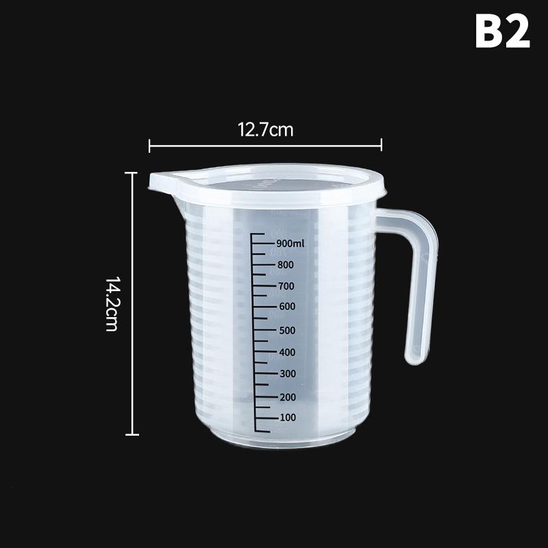 Мерный стакан с крышкой, специальное мерное ведро для магазина молочного чая, мерный стакан большой вместимости, прозрачный стакан, кухонные принадлежности для выпечки