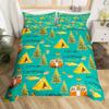 Camping Bedding Set Full King Size Cartoon Rv Camping Car Duvet Cover Set Camper Accessories For Travel Trailers Comforter Cover