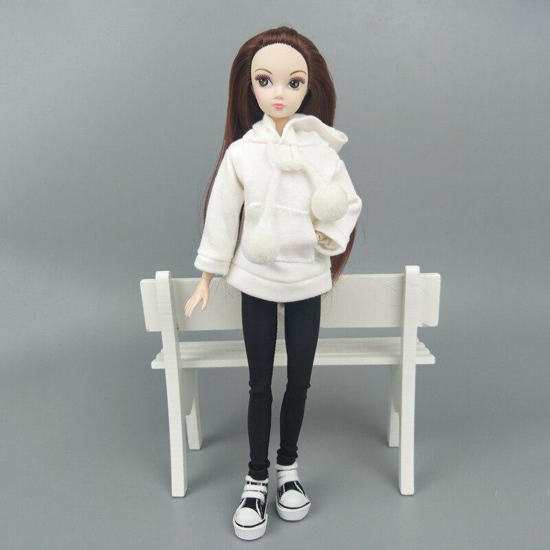 Чисто белое пальто, толстовка для куклы Барби, одежда для куклы Барби, наряды для кукол 1/6, аксессуары для детской коллекции