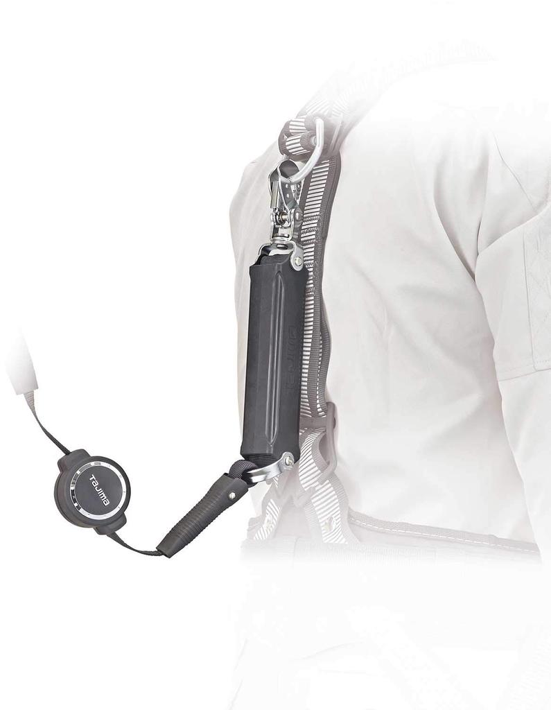 Tajima New Standard Safety Single Lanyard for Lightweight Forged Aluminum Hook L6 with Retractable Hardened 150cm Lanyard Adjustable Length by Moving