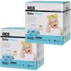 Costco RICO Baby Wipes, Large Capacity Case of 900 Wipes (100 X 9 Count) X 2-Pack, Large, Thick, Unscented