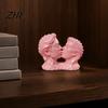 Artistic Desktop Collection 3D Printed Couple Kissing Head Sculpture, White Modern Art Statue for Home Living Room Bedroom, Minimalist Desk