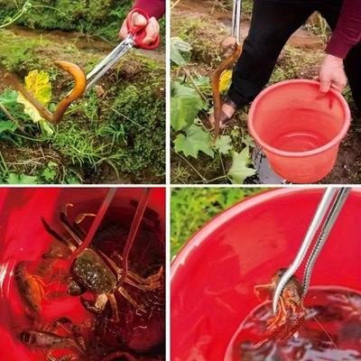 Усиленный зажим для угрей из морепродуктов, нескользящий зажим для зубов, длинная ручка, ручной инструмент для морепродуктов