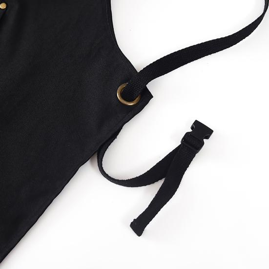 Рабочий фартук Yousheng с передним карманом, маслостойкий, без рукавов, регулируемый, унисекс, для гриля, черный, с перекрестной спиной, поварской фартук для кафе