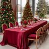 Shiny Satin Rectangular Tablecloth Washable Silk Like Table Cover for Dining Kitchen Wedding Party Banquet Decoration