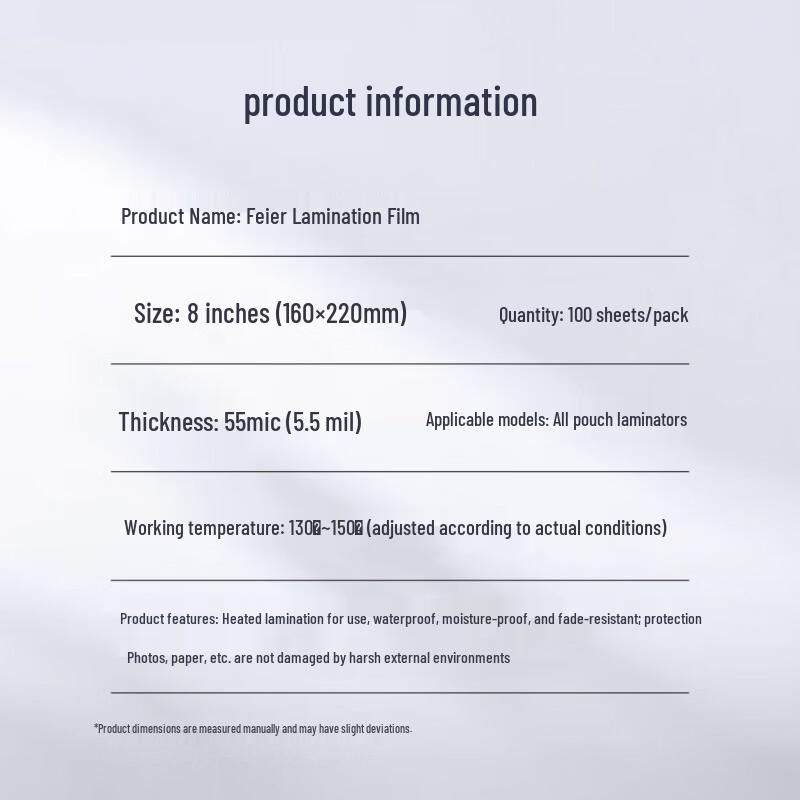 Thermal Laminating Pouches CN plug (adapter included)