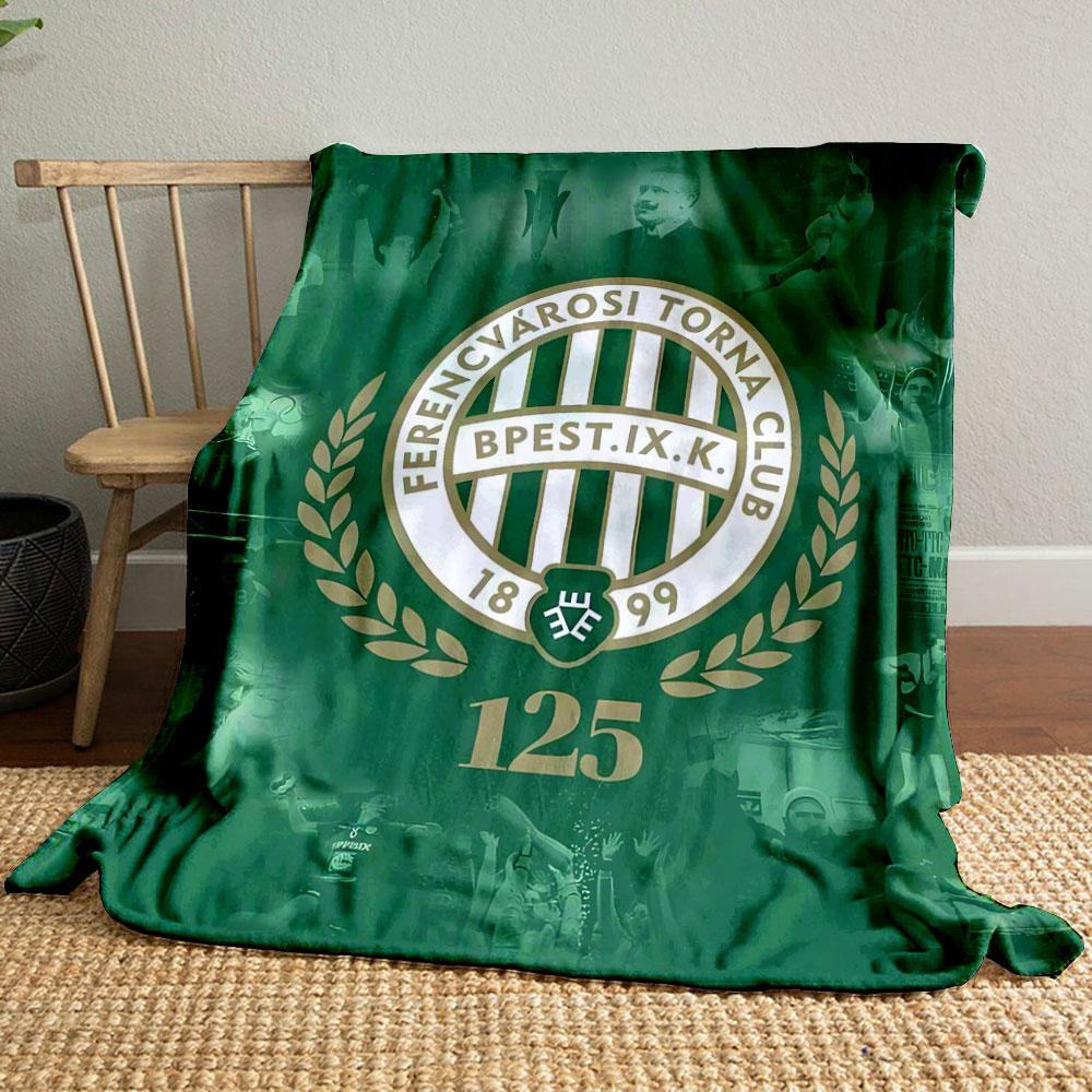 "Ferencvárosi Torna Club Logo Design" Patterned blanket, flannel, suitable for all seasons, home decor, warm and cozy
