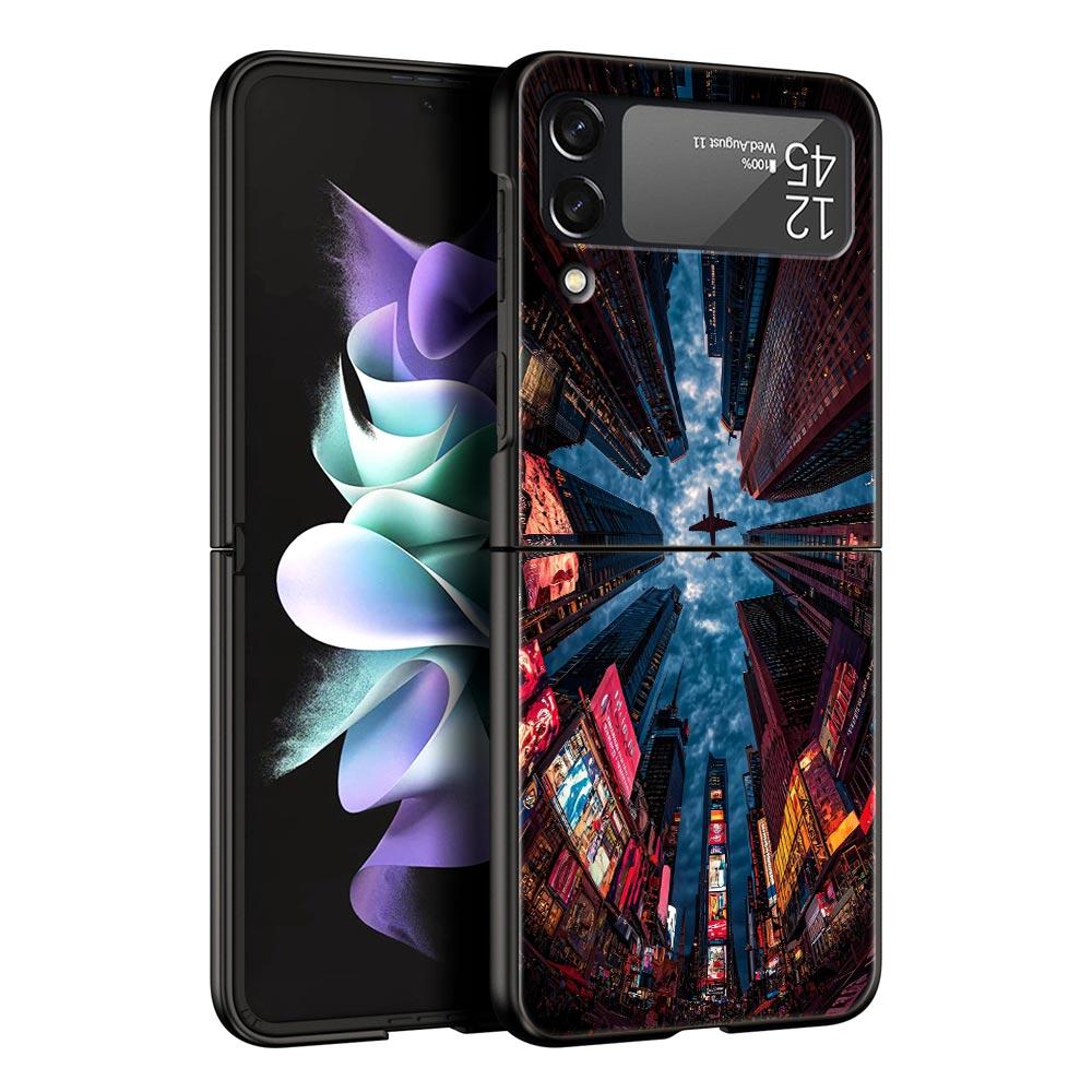 Модный Чехол для Телефона Звездное Небо Вселенная Для Samsung Galaxy Z Flip3 Flip4 Flip5 Чехол-Оболочка Для Z Flip 3 4 5 6 7 Жесткая Складная Крышка