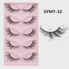 European and American Fox-Style Cat Eye Thick Synthetic False Eyelashes - 5 Pairs
