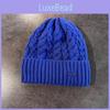 Mens Thick Knit Cap With Letter Prints Warm Windproof Beanie For Outdoor Activities