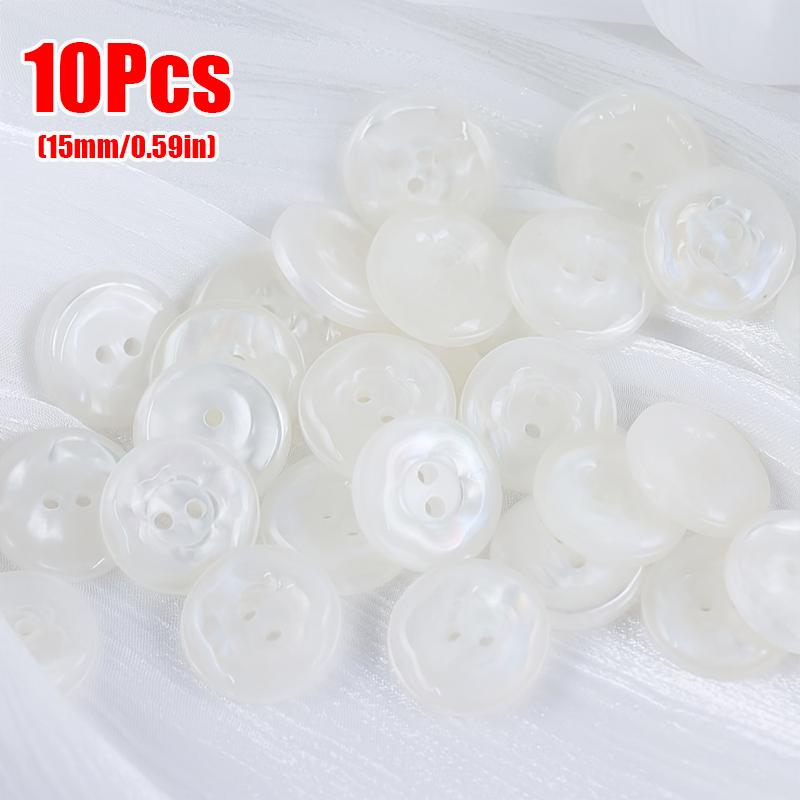 10 ШТ. Мерцающая детская вязаная блузка с пуговицами в виде ракушек Круглая цветочная 11,5 мм/15 мм