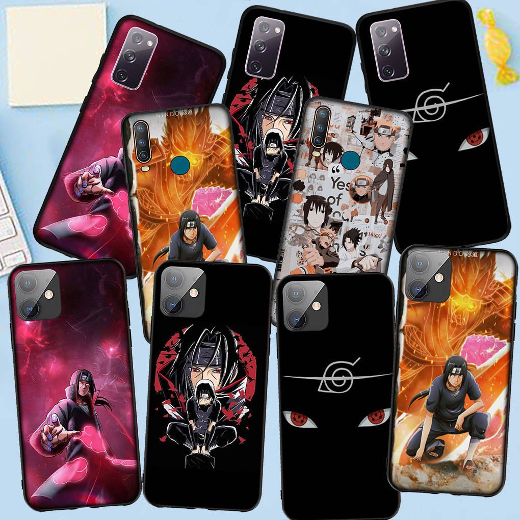 Чехол для Samsung Galaxy S25 S24 S23 iPhone 16 15 Xiaomi Redmi Note 14 13 12 16E X 11 Pro Max XR OPPO Moto Huawei Акацуки Итачи Учиха Саске Наруто