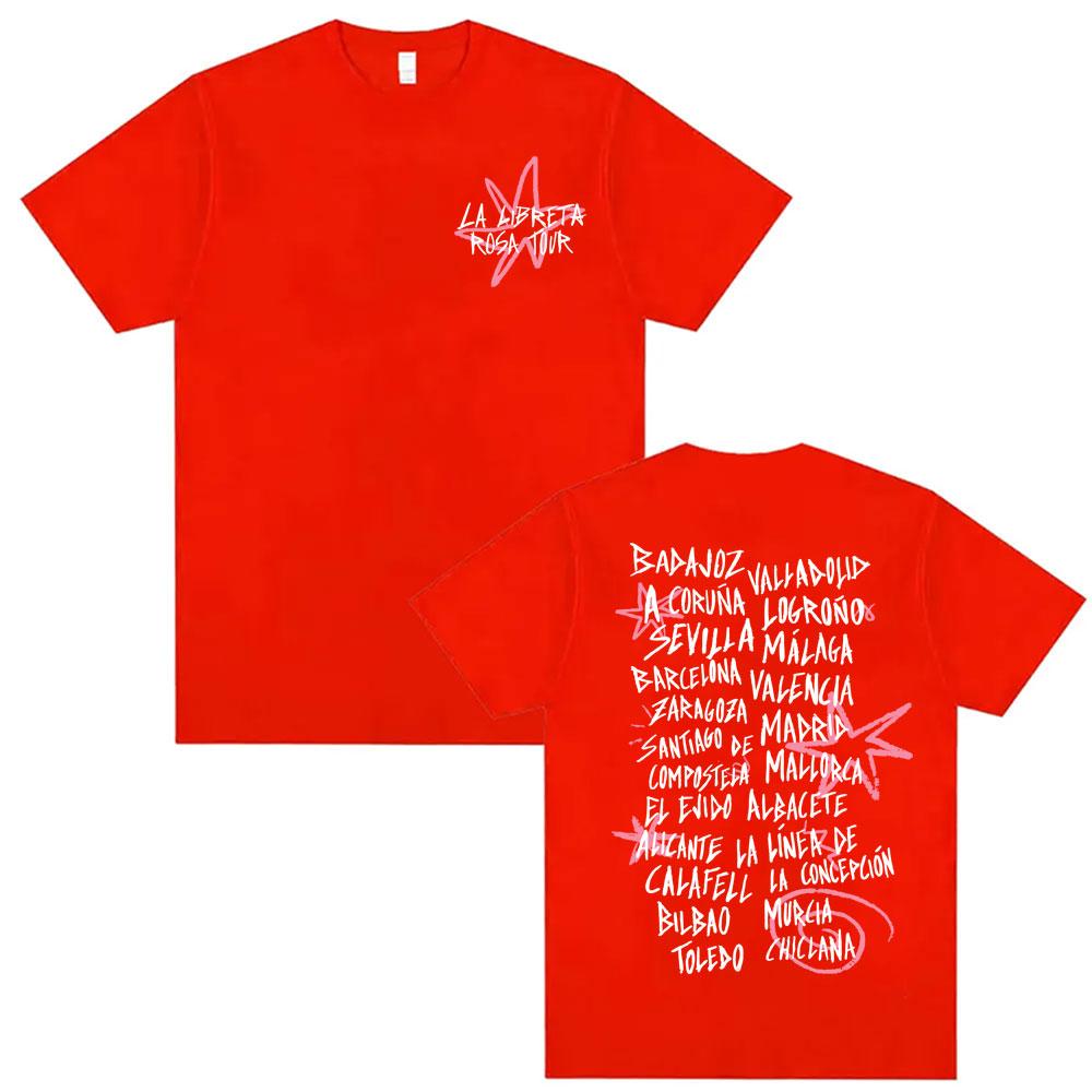 Chiara Oliver La Libreta Rosa Tour 2025 Print T Shirts Men Women's Clothing Fashion Aesthetic T-shirt