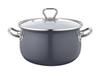 Garnek Emaliowany Bliss 20Cm 3,8L Z/P Ciemny Szary