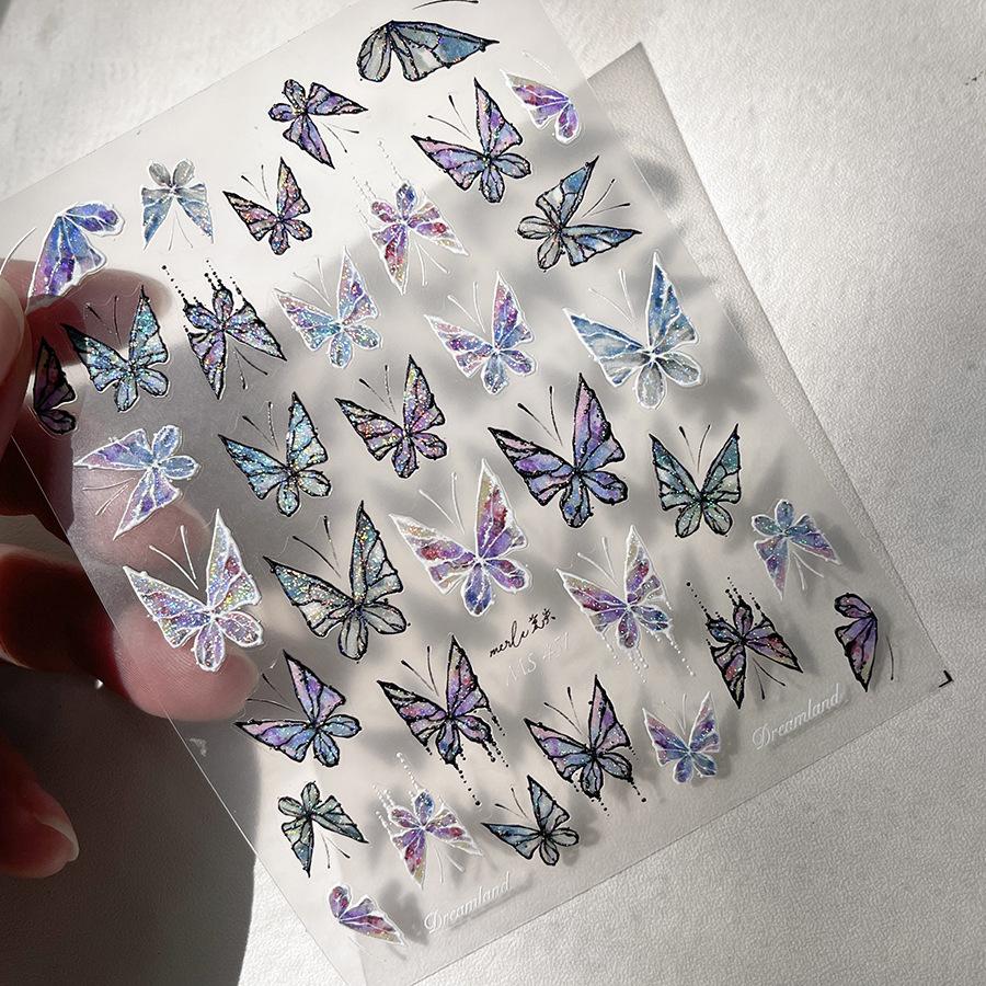 1pcs Cute Cat Claw 3D Jelly Relief Nail Stickers 3D Adhesive Stickers For Nails DIY Slider Nail Art Decorations