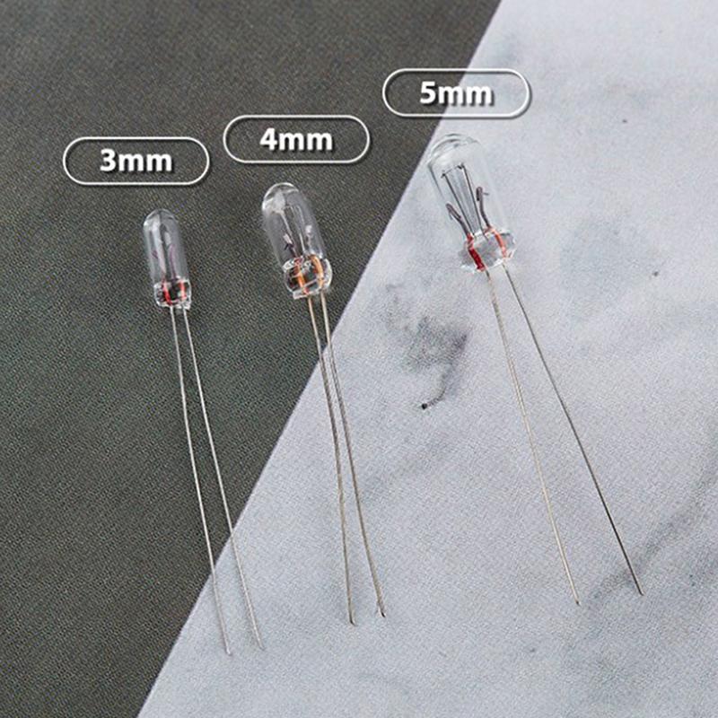 25Pcs 5Mm 4Mm 3Mm Clear 12V Mini Bulb Of Wheat Rice Bulbs Switch Button Bulbs Indicator Bulb Tungsten Lamp