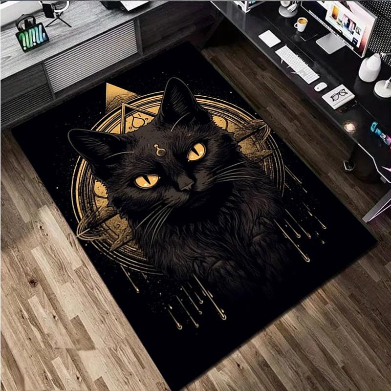 Кошка животное Ковер Домашний ковер Офисный Декоративный ковер Для гостиной спальни Придверный коврик Напольный ковер Зона коврика под компьютерное кресло