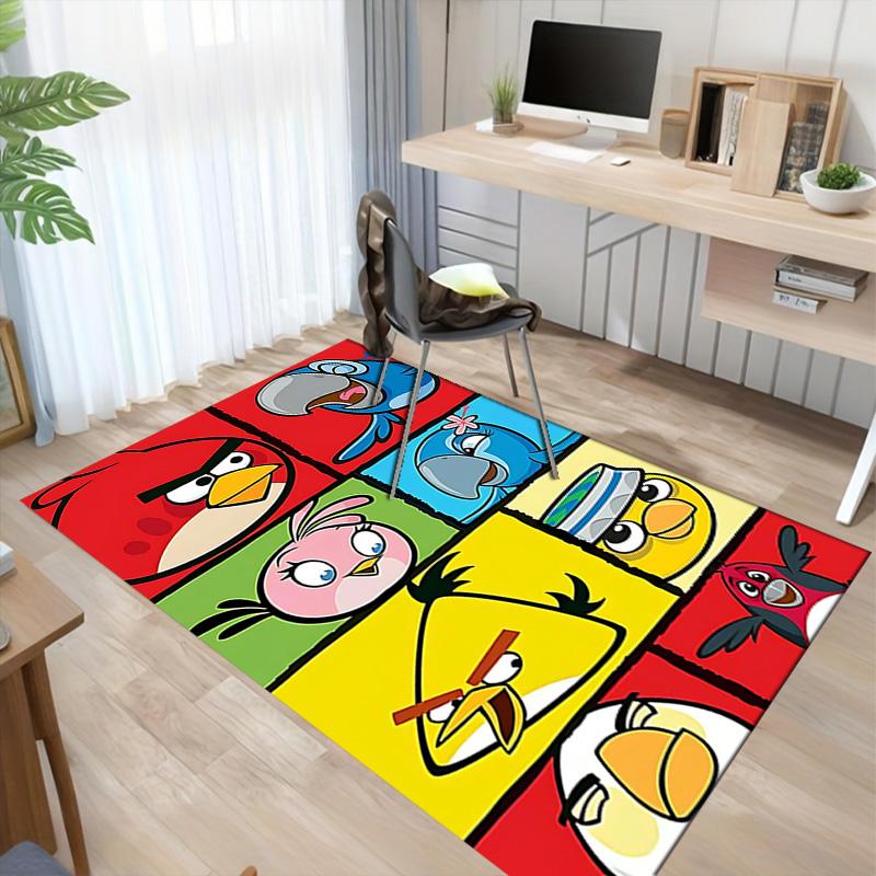 Angry Birds Characters Collage Carpet For Playroom Bedroom Living Room Sofa Home Decorkids Game Area Rug Nonslip Floor Mat
