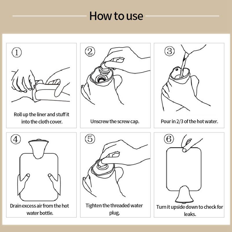 2000 мл грелка для рук зимняя грелка грелка для воды утолщенный плюшевый чехол грелки для рук многоразовые женские грелка для живота