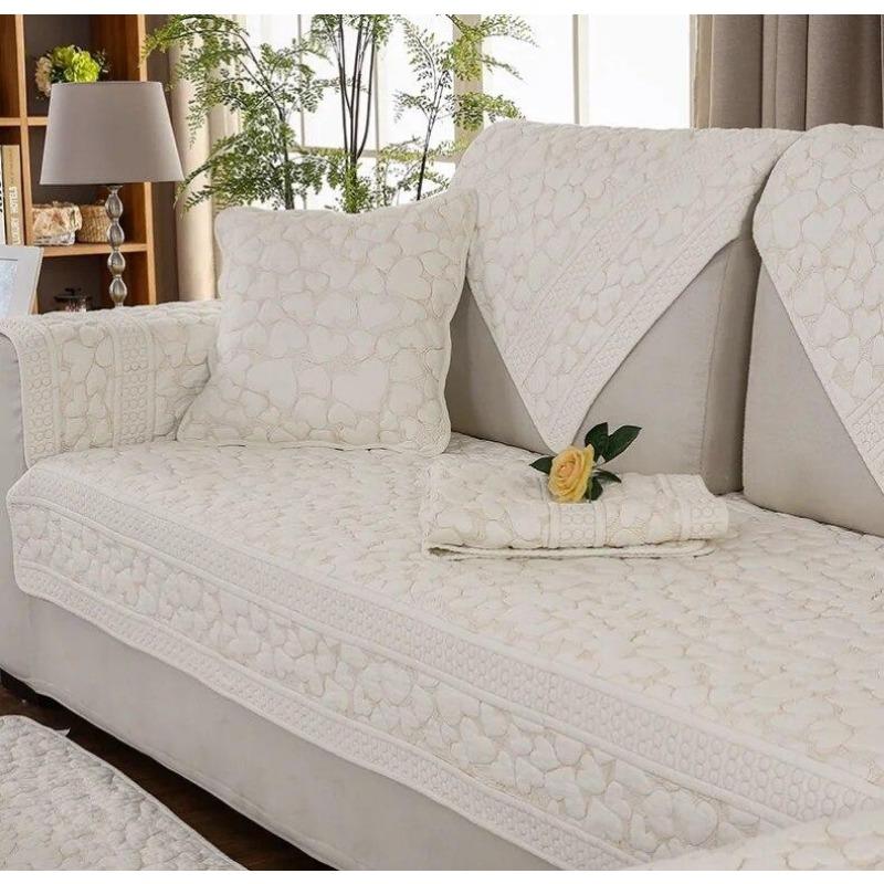 Хлопчатобумажная подушка для дивана, противоскользящее полотенце для дивана, зимнее украшение для гостиной, наволочка, толстая спинка, чехол для дивана, наволочка