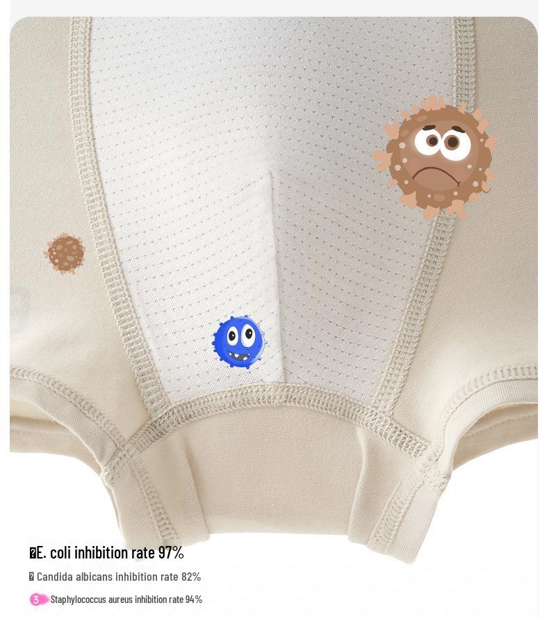 Шелковые антибактериальные боксеры из чистого хлопка для мальчиков