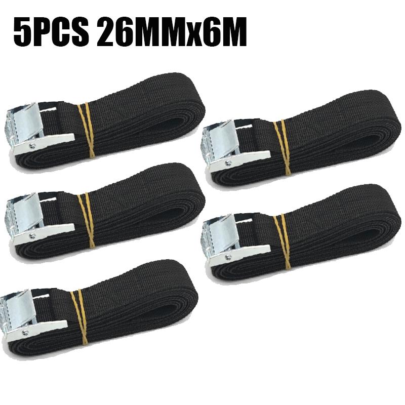 5/10Pieces 6M Buckle Tie-Down Belt Cargo Straps For Car Motorcycle Bike With Metal Buckle Tow Rope Strong Ratchet Belt for Lugga