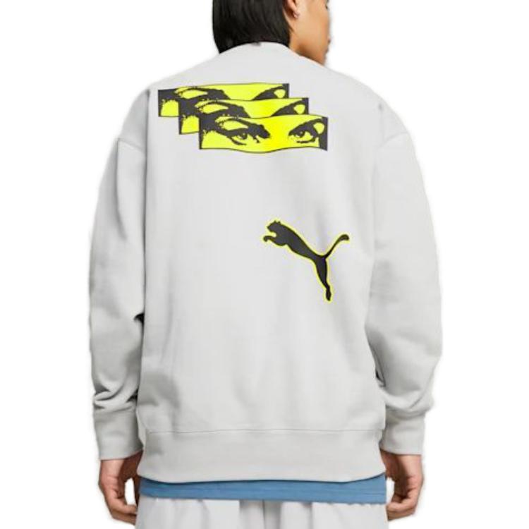 Puma Х ПАМ. Совместный свитшот с принтом логотипа SS23, топы унисекс, серый 620231-10