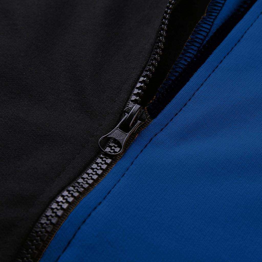 Мужской весенне-осенний кардиган с круглым вырезом и капюшоном, костюм-толстовка с цветными блоками