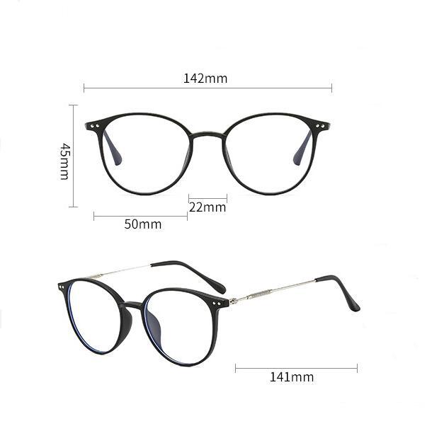 0 -0.5 -0.75 To -4.0 Women Men TR90 Oval Prescription Glasses With Cylinder Literary Nearsighted Glasses For Students Look Far