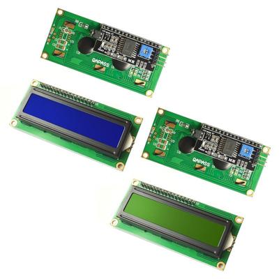 Синий экран 1602A 1602LCD-модуль Синий Желто-зеленый экран 16x2 Символьный ЖК-дисплей ДляUNO r3 mega256 PCF8574T IIC-интерфейс 5В