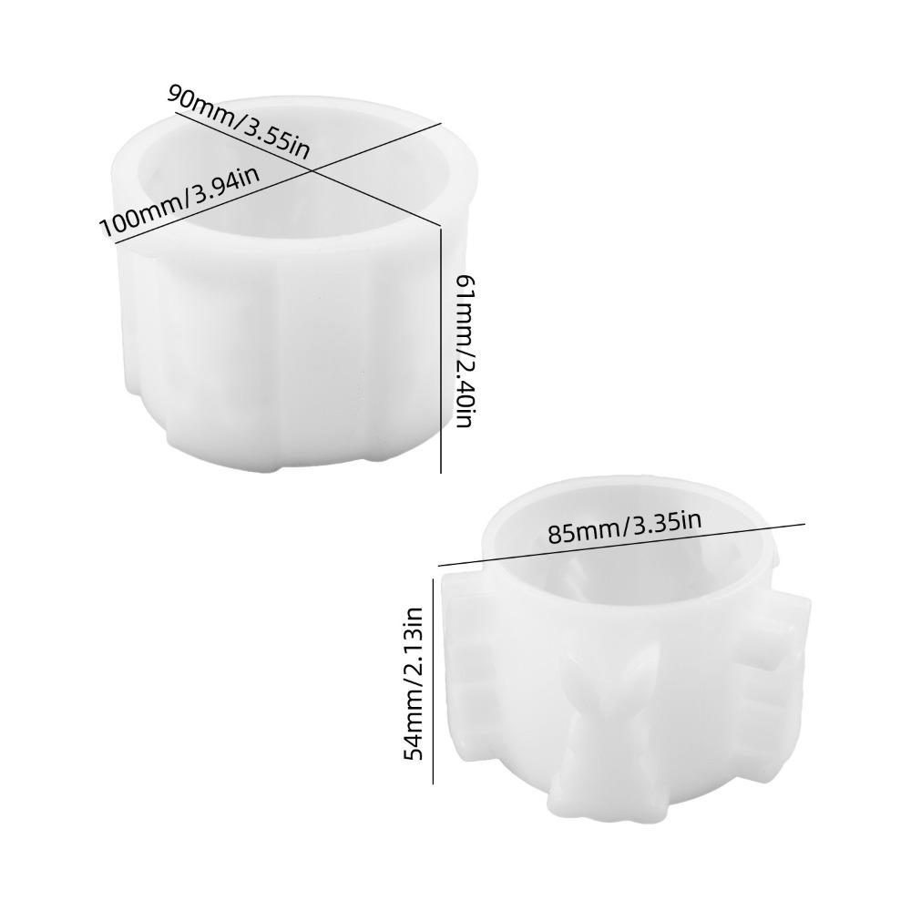 Easter Rabbit Hollow Candlestick Mold Silicone Resin Casting Molds DIY Candle Holder  Home Decor