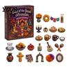 Skull Flower Advent Day of The Dead Calendar, 24-Day Acrylic Ornament Set with Collectibles for Kids And Marigold Designs, Halloween Tree Hanging