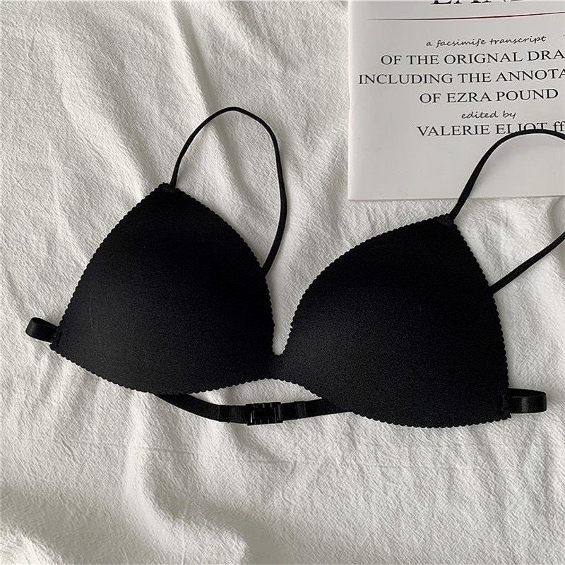 Women's Bra Seamless Underwear Ultra-thin Sexy Lingerie Thin Shoulder Strap Girls Backless Bra Push Up Bra One Piece Bralette