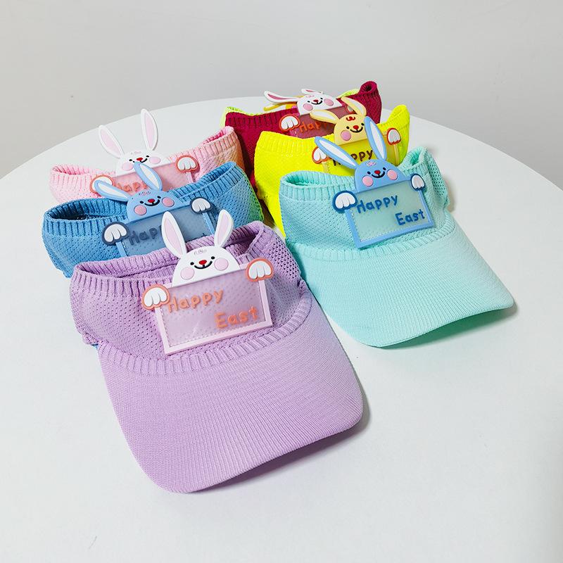Children's hat summer baby cap cartoon sunscreen hat cute rabbit sunshade empty top hat