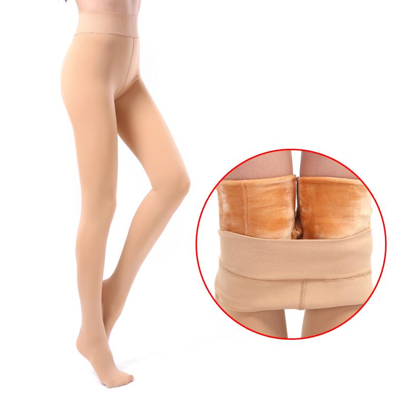 Зимние колготки с велюром