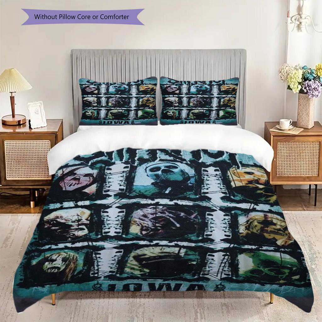 Slipknot Band Set Bedding 1 Duvet Cover 2 Pillowcase Without Core Soft And Comfortable Christmas Birthday Gift Bedding Set Bedding
