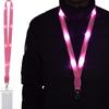 LED Light Up Neck Strap Flashing Lanyards Card Holder ID Badge Case Cruise Lanyards Keychain
