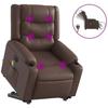 VidaXL Fauteuil Inclinable de Massage Électrique, Chaise de Relaxation avec Dossier et Repose-pied Réglables, Siège de Salon 3206565