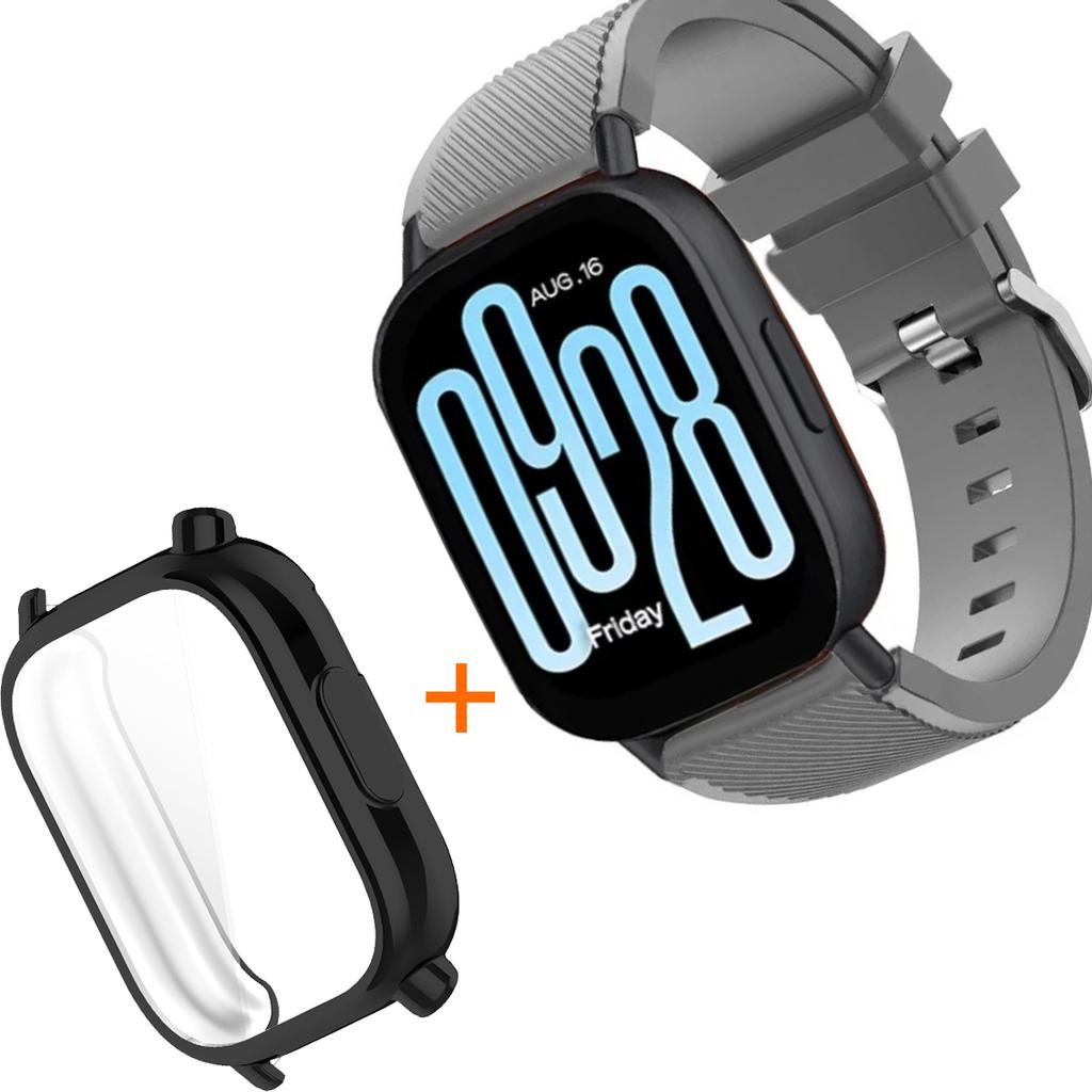 Силиконовый ремешок с ТПУ чехлом для умных часов Xiaomi Redmi Watch 5 Active Lite, браслет и чехол для Redmi Watch 5 Active Lite