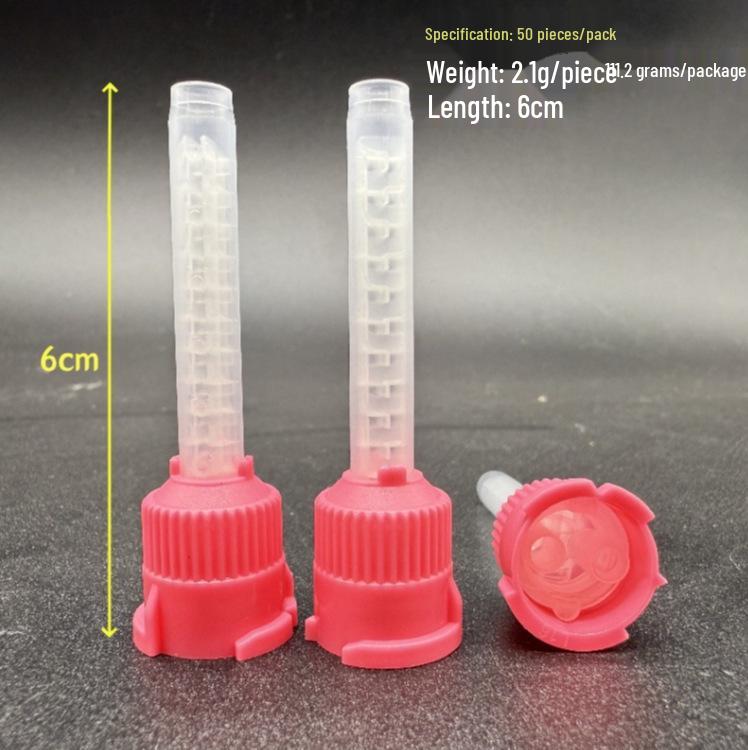 Силиконовый резиновый смешивающий тубус для стоматологических слепков с двойным смешивающим наконечником для светоотверждаемой смолы - Двухкомпонентный смешивающий наконечник