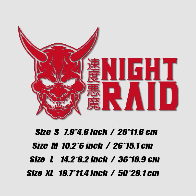 Наклейка JDM NIGHT RAID Высококачественный Водонепроницаемый Винил Гоночный Автомобиль Мотоцикл Велосипед Наклейка для Игровой Консоли Ноутбука