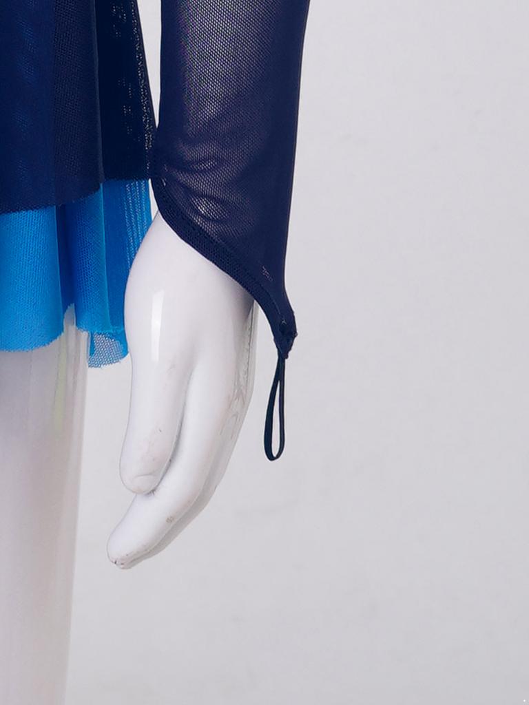 Танцевальные платья для девочек, платья с длинными рукавами и стразами, декорированные в стиле пэчворк, платья для катания на коньках