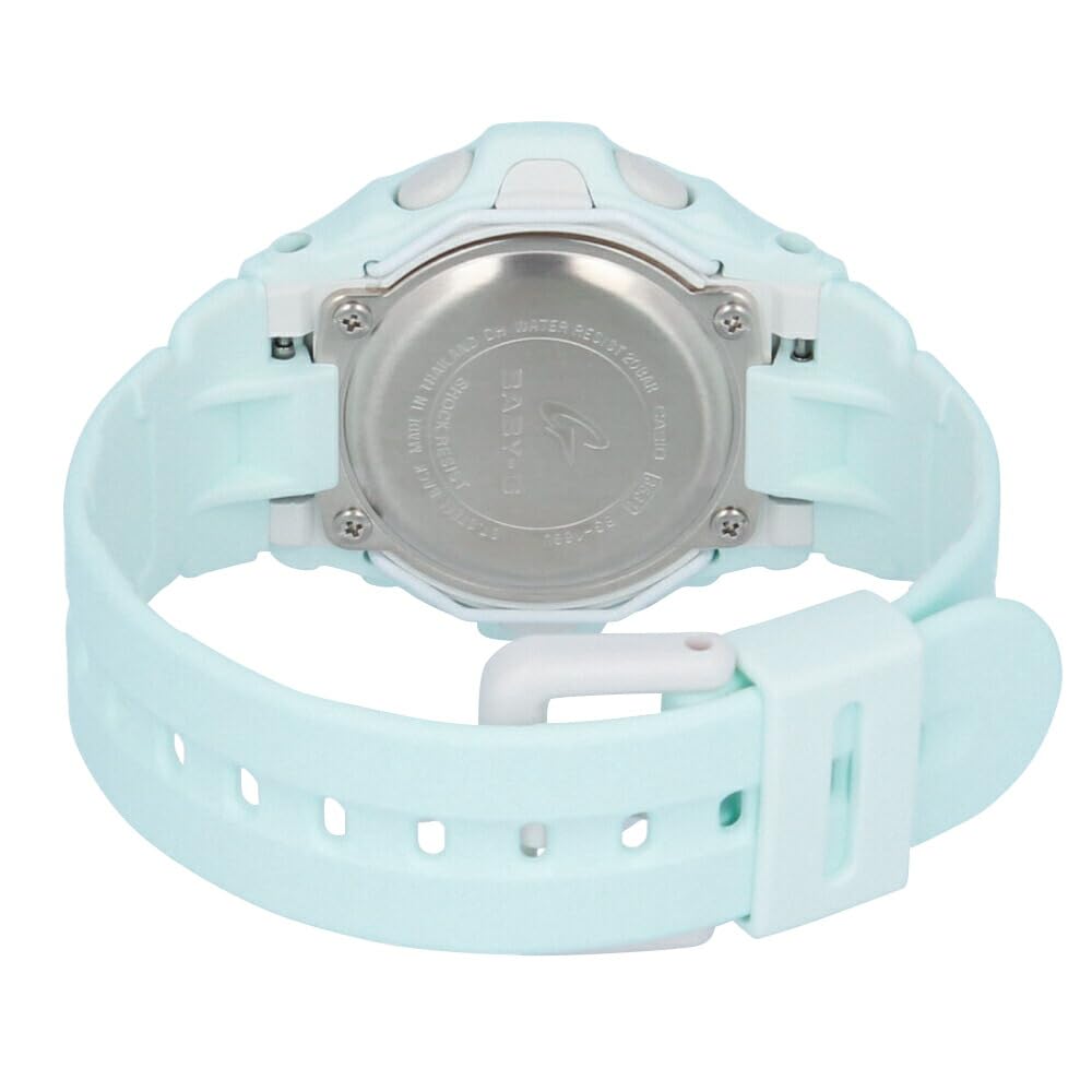 Casio Женские цифровые часы Baby-G серии BG-169, смола, нержавеющая сталь, мятно-белые, BG-169U-3