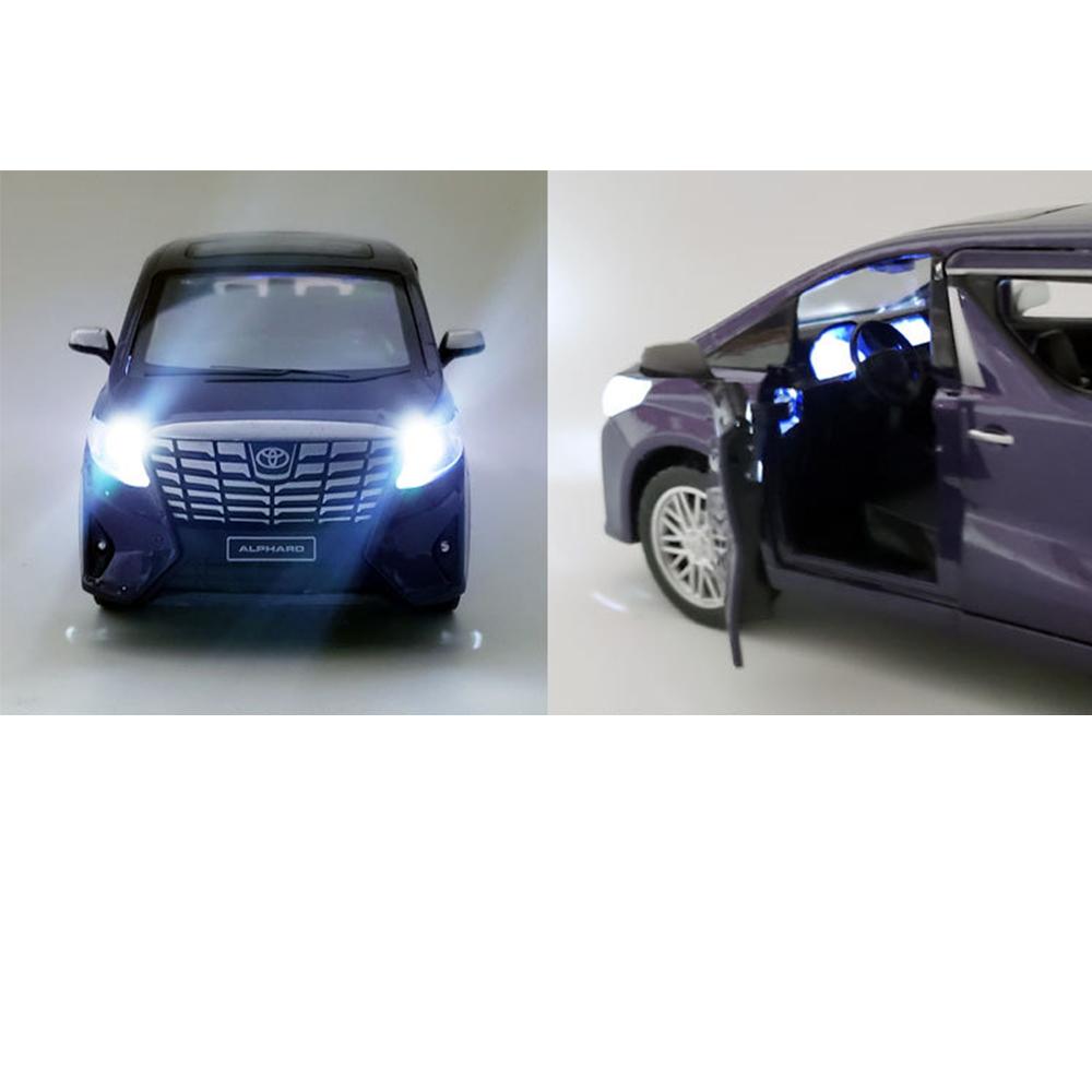 1/29 модель электромобиля Toyota Alphard Boy Collection, удлиненные легкосплавные автомобили, мужской сувенир, подарок на день рождения для детей