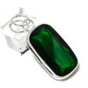 Натуральный Хромовый Диопсид Камень Ручной Работы Подвеска из Стерлингового Серебра 925 пробы 1,85" Q7p51