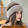 Шапка женская осенне-зимняя, новая, подходящая по цвету, плюшевая кромка, утолщенная вязаная шапка, универсальная цветная шерстяная шапка