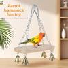 with Hook Parrot Swing Toy Wear-Resistant Parrot Cage Hut Bird Toy Hammock  Pet Bird Training