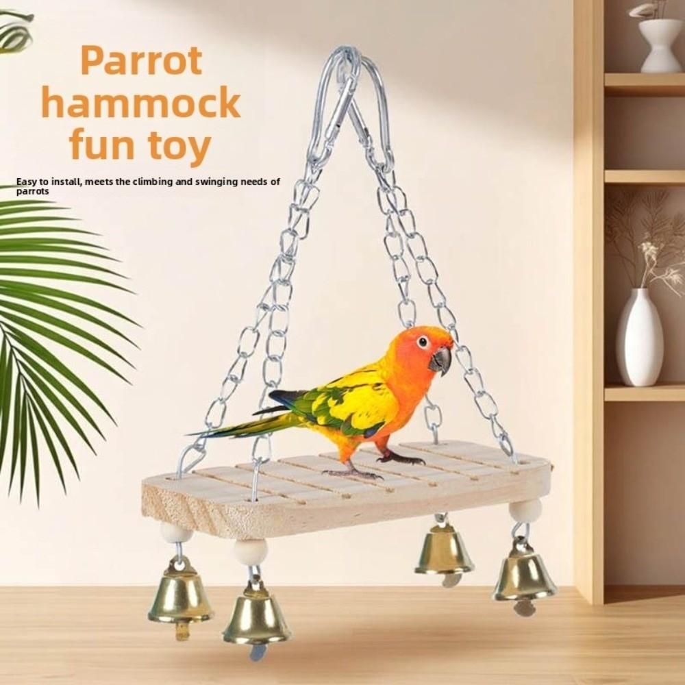 with Hook Parrot Swing Toy Wear-Resistant Parrot Cage Hut Bird Toy Hammock Pet Bird Training