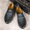 Men's Genuine Leather Casual Shoes Slip On Hollow Shoes Summer Large Size 39-48